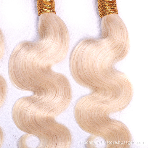 Wholesale Body Wave 613 Blond Weave Raw Mink Brazilian Bundles Cuticle Aligned Virgin Human Hair Extension